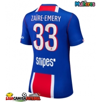 Camisa de Futebol Paris Saint-Germain Warren Zaire-Emery #33 Equipamento Principal Mulheres 2026-27 Manga Curta